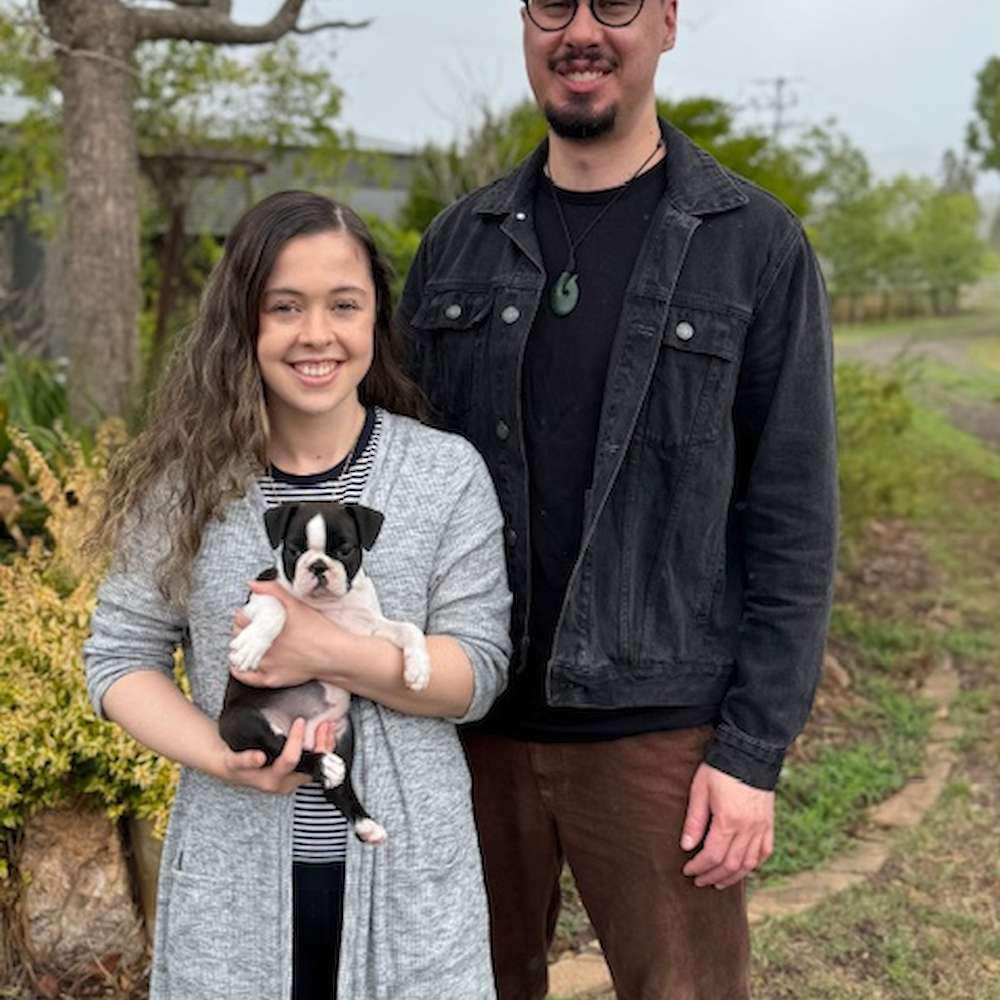 Nikki & Blair with Mochi