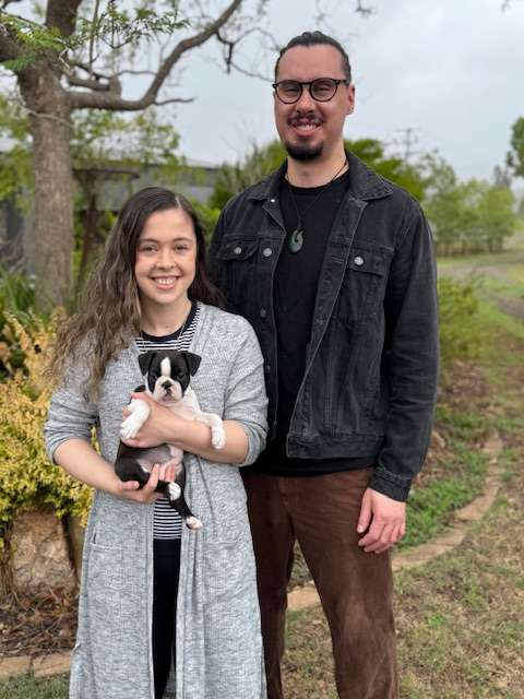 Nikki & Blair with Mochi