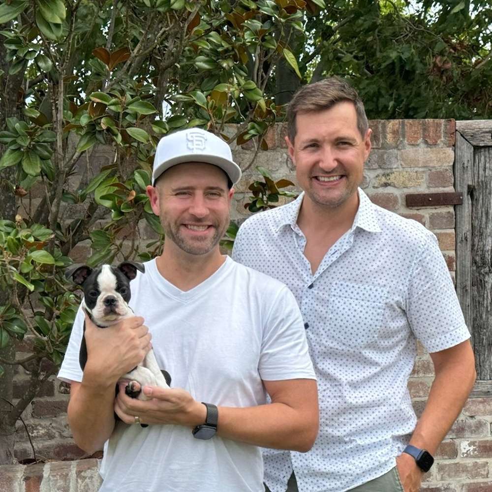 Estiian and Warren popped over to Australia to visit their new fur baby before his arrival